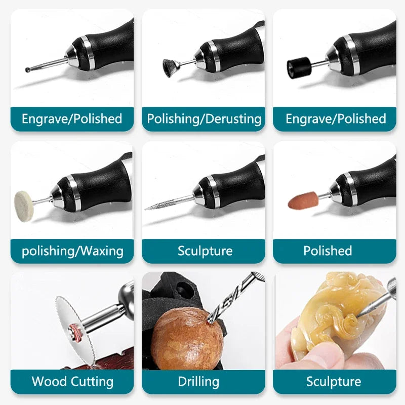 Cordless engraving pen rechargeable.