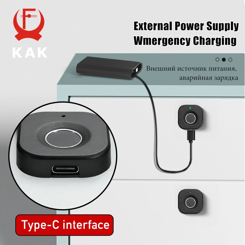 Fingerprint activated cabinet lock