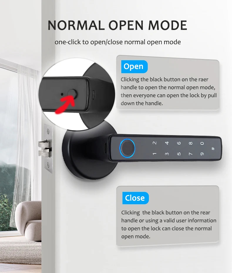 Smart fingerprint door lock keyless entry