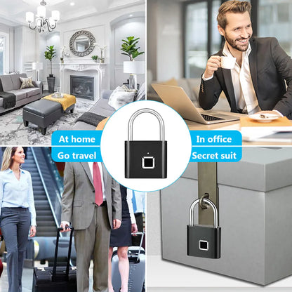 Keyless USB Charging Fingerprint Lock Smart Padlock