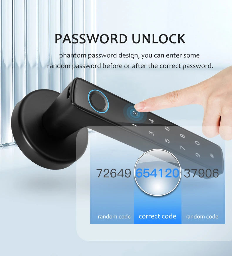 Smart fingerprint door lock keyless entry