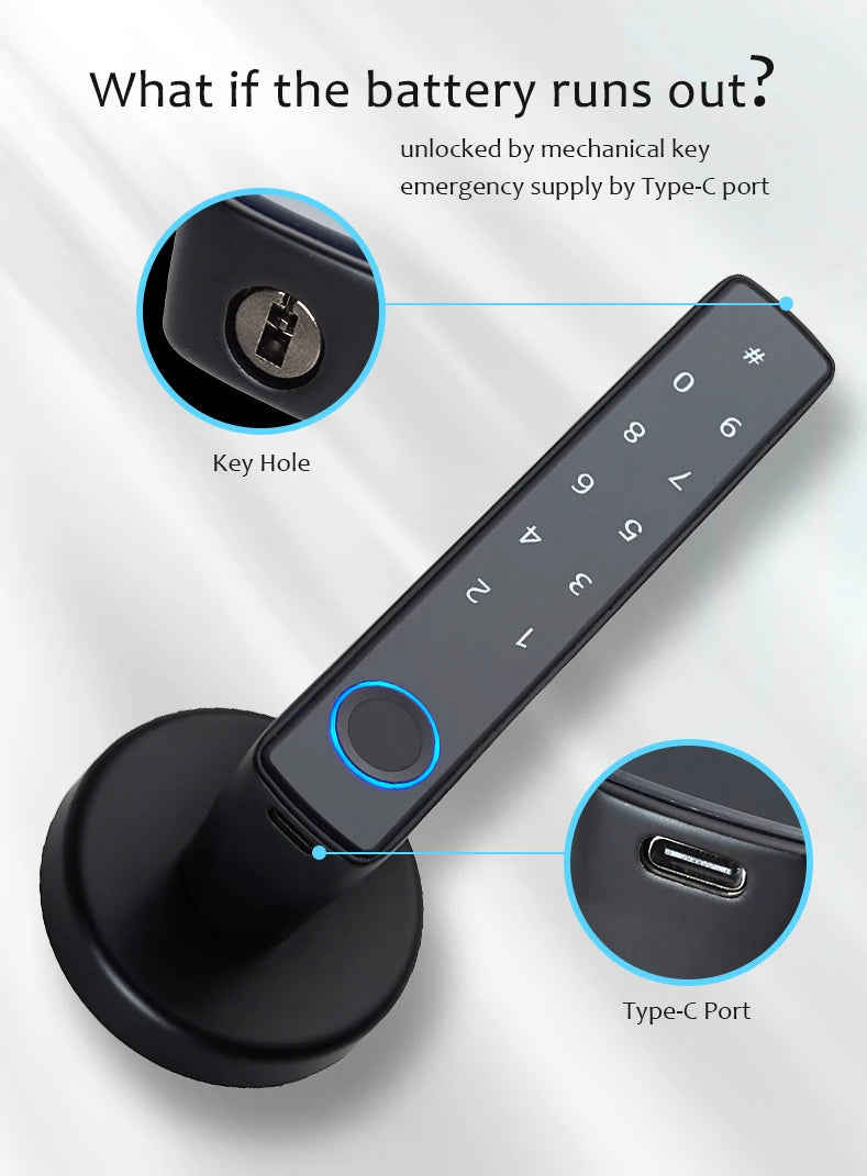 Smart fingerprint door lock keyless entry