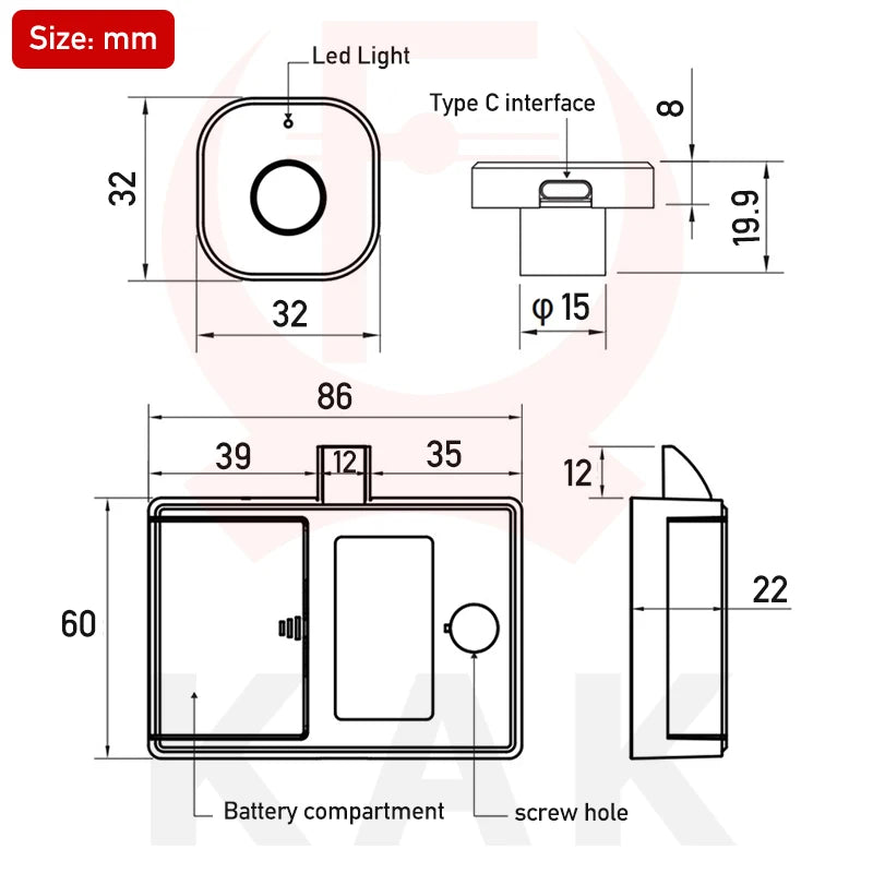 Fingerprint activated cabinet lock