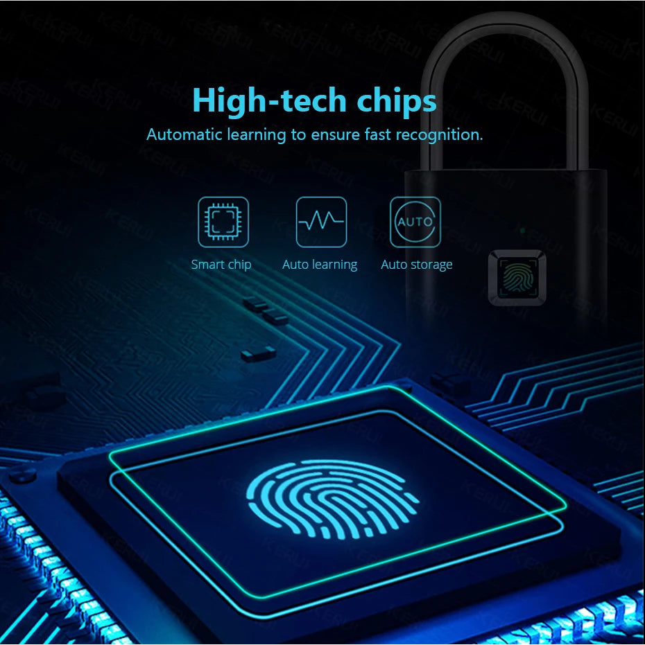 Keyless USB Charging Fingerprint Lock Smart Padlock